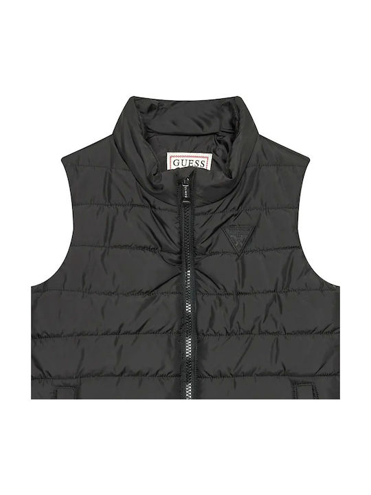 Kids' Quilted Jacket Sleeveless Black