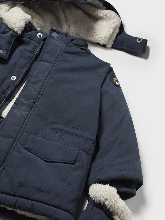 Kids' Parka with Hood Navy Blue