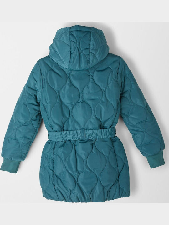Kids' Casual Jacket Long with Hood Petrol
