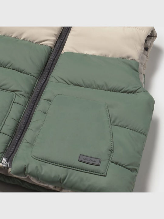 Kinder Freizeitjacke Ärmellos Beidseitig Green, Beige