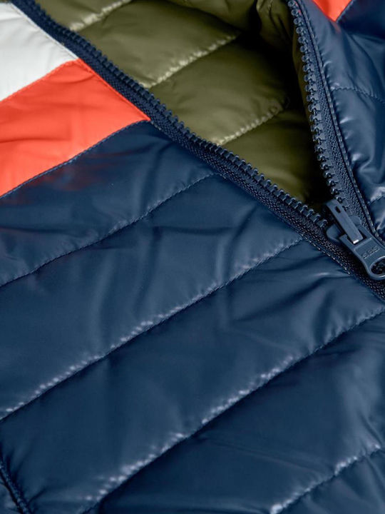 Kids' Casual Jacket Double Sided with Hood Dark Blue
