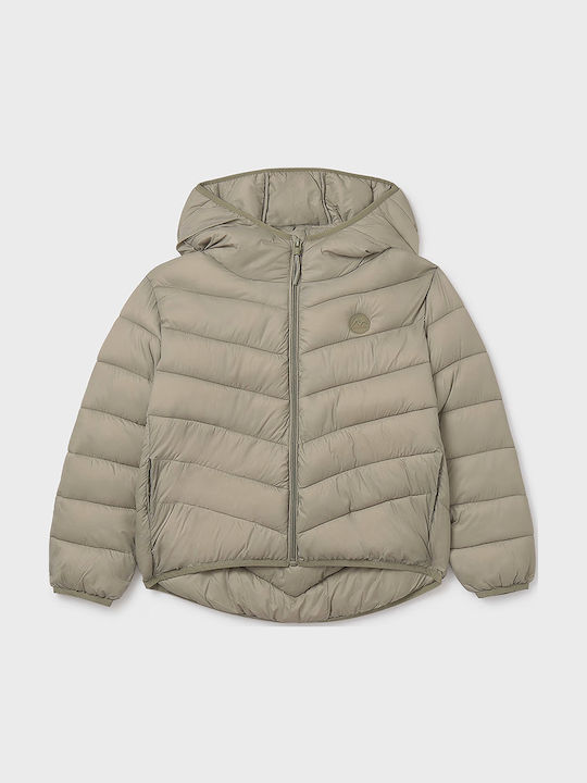 Kinder Freizeitjacke mit Kapuze Olive