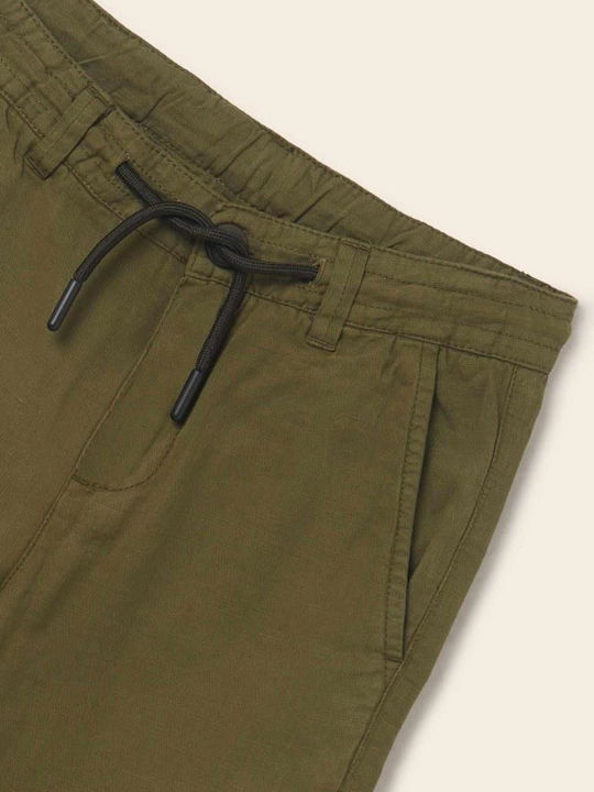 Παιδικό Παντελόνι Chino Υφασμάτινο Χακί