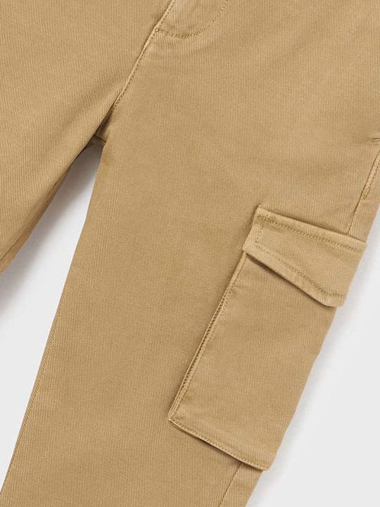 Pantaloni Cargo din Material Textil pentru Copii Tabac maro
