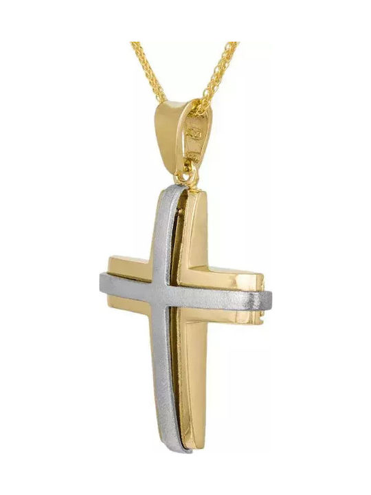 Men's Gold Cross 14K with Chain