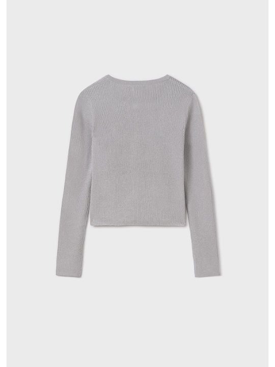 Kids Cardigan Knitted Silver