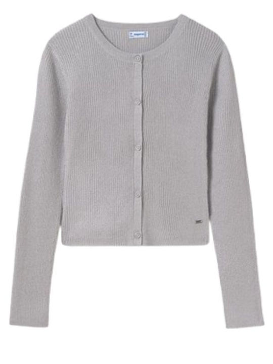 Kids Cardigan Knitted Silver