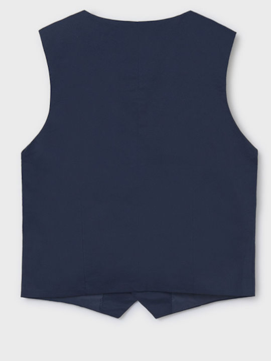 Kids Vest Cotton Navy Blue