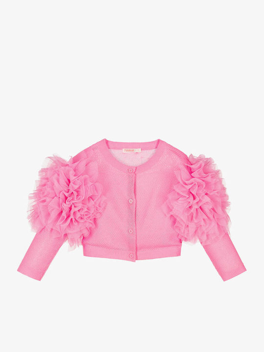 Kinderstrickjacke Gestrickt Rosa
