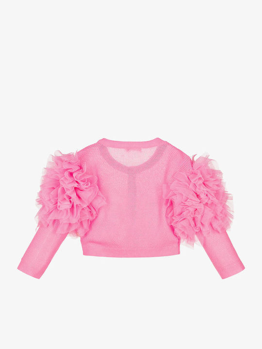 Kinderstrickjacke Gestrickt Rosa