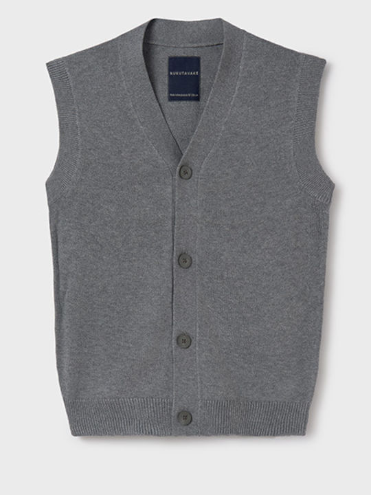 Kids Vest Knitted Gray