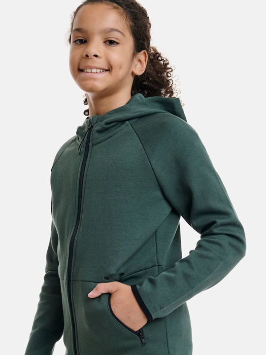 Cardigan pentru copii cu Glugă Verde Toddy