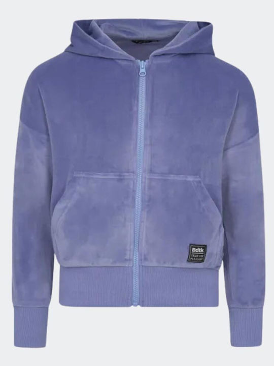 Athletic Kids Cardigan with Hood Blue