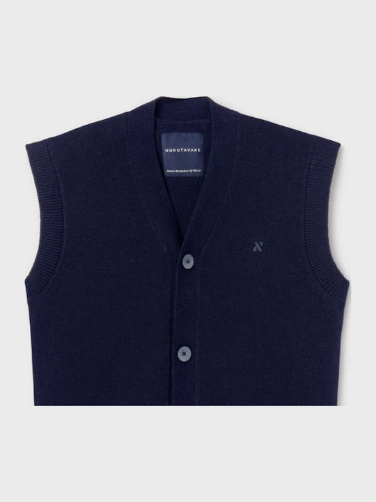 Kids Vest Cotton Navy Blue