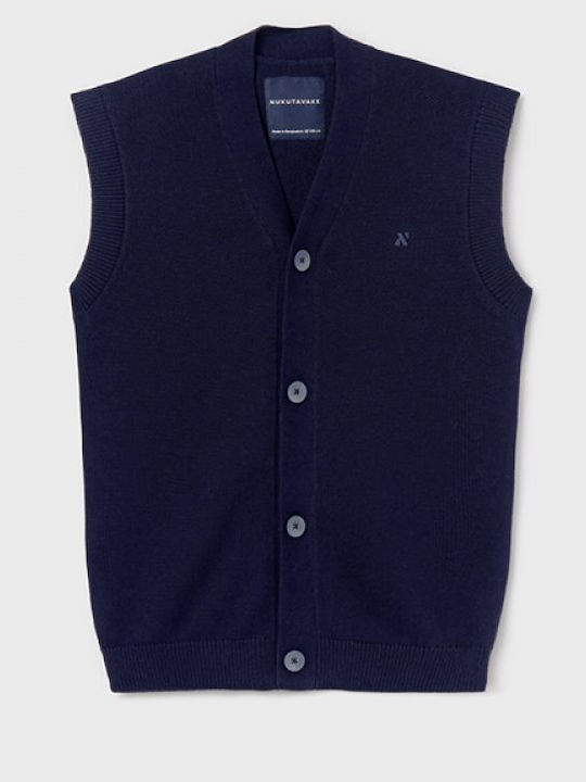 Kids Vest Cotton Navy Blue