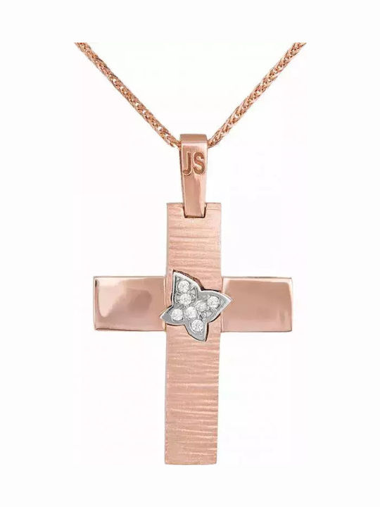 Rose Gold Cross 14K