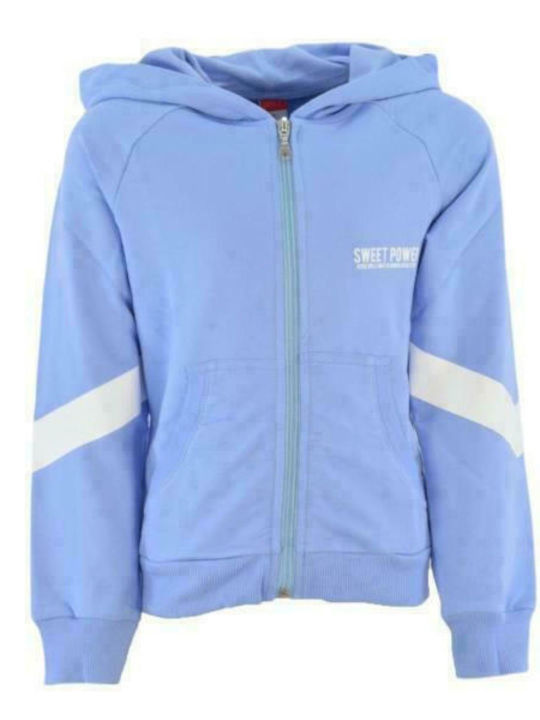 Kids Cardigan Cotton with Hood Blue Sweet Power