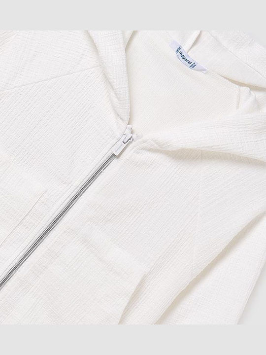 Kinder-Sweatshirt Strickjacke Ecru