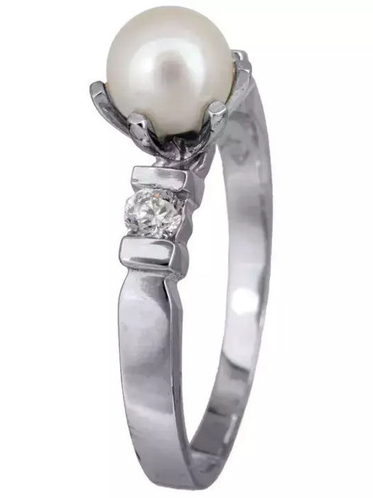 Damentagring Weißgold 14K