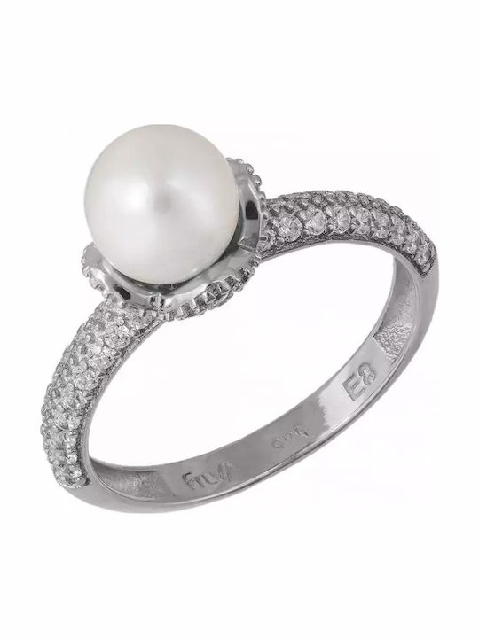 Damentagring Weißgold 14K