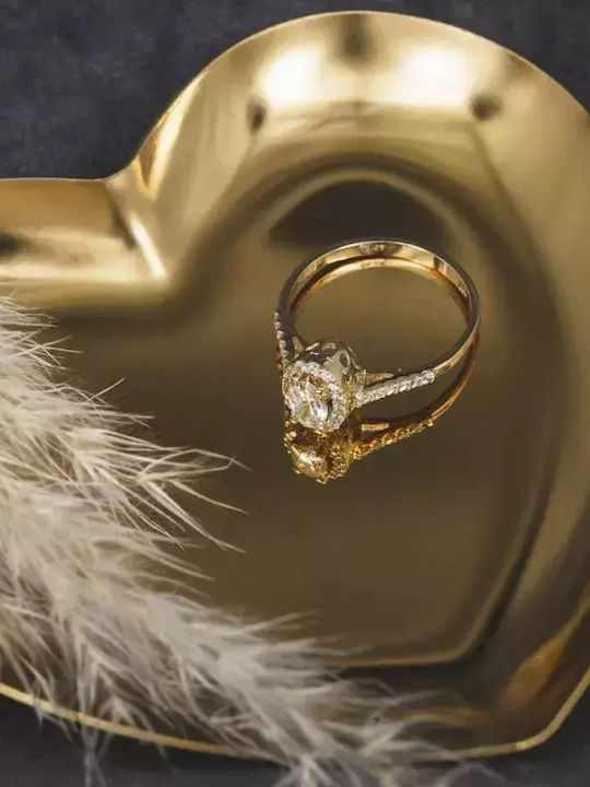 Ring with Zircon made of Gold 14K