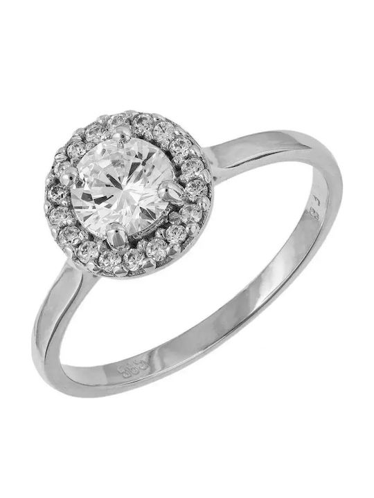 Damentagring Weißgold 14K