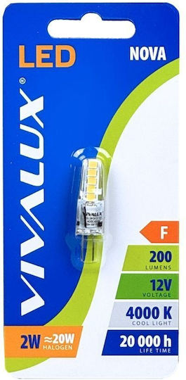 Vivalux LED крушка 2W за фасунга G4 Неутрално бяло 200лм