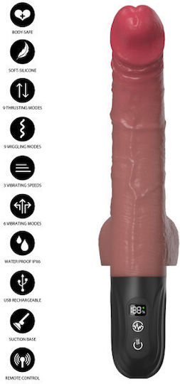 Hidden Desire Inferno Realistic Vibrator with Remote Control 22cm Flesh