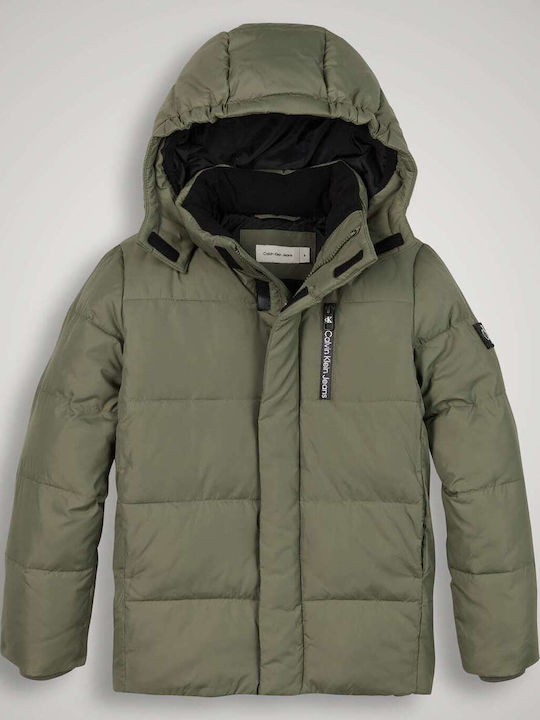 Kinderjacken & Winterjacken Parka mit Kapuze Khaki Essential