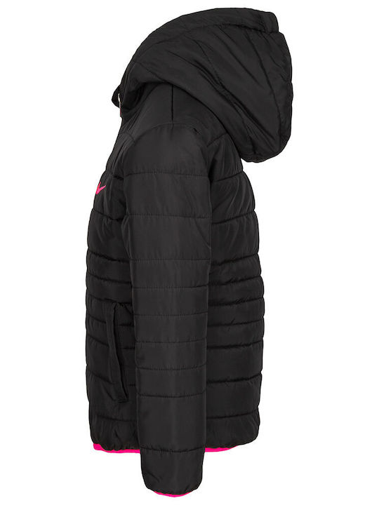 Kids' Sports Jacket Short with Hood Black
