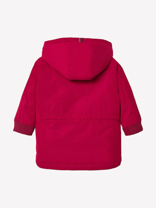 Kids' Parka Long with Lining & Hood Burgundy