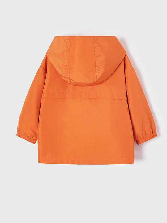 Kids' Sports Jacket Short Windproof with Hood Orange