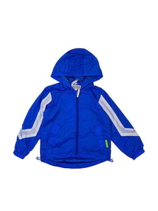 Kids' Casual Jacket Short Windproof with Hood Blue