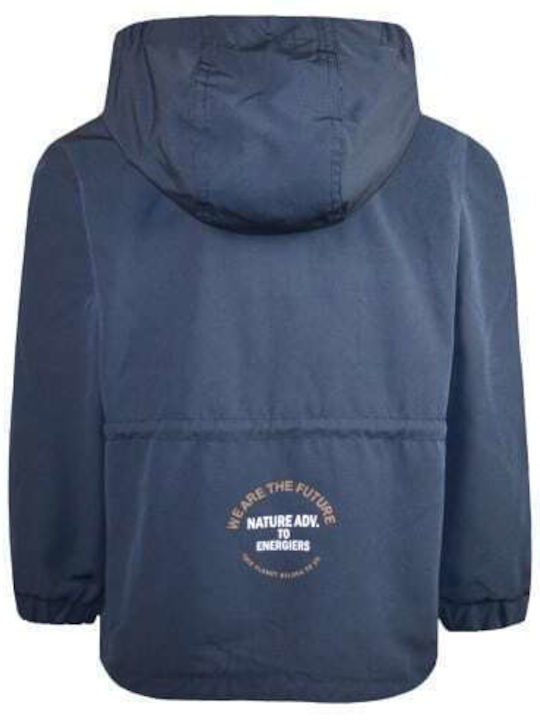 Kids' Casual Jacket Short with Hood Navy Blue 12-223101-1