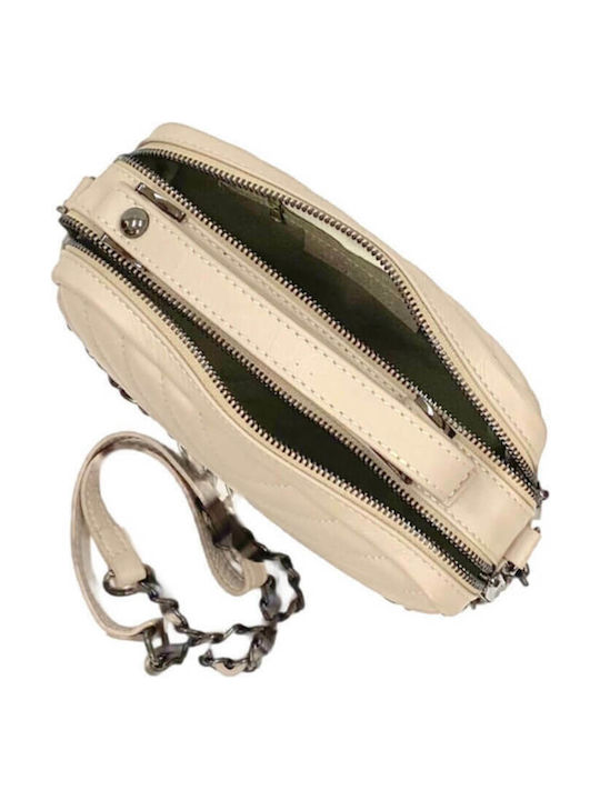 De piele Geantă de damă Crossbody Bej