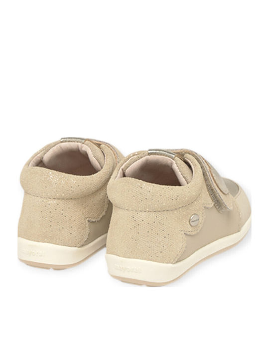 Kinder Sneakers Hoch Anatomisch mit Klettverschluss Gold