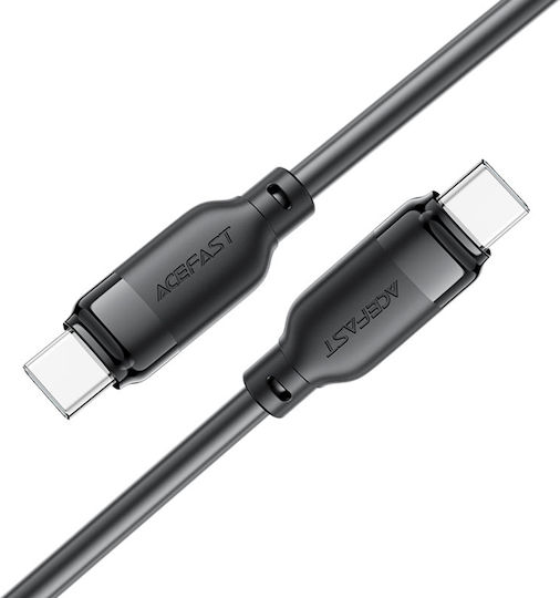 Acefast Редовна USB 2.0 Кабел USB-C мъжки - USB-C мъжки 60W Черен 1.2м