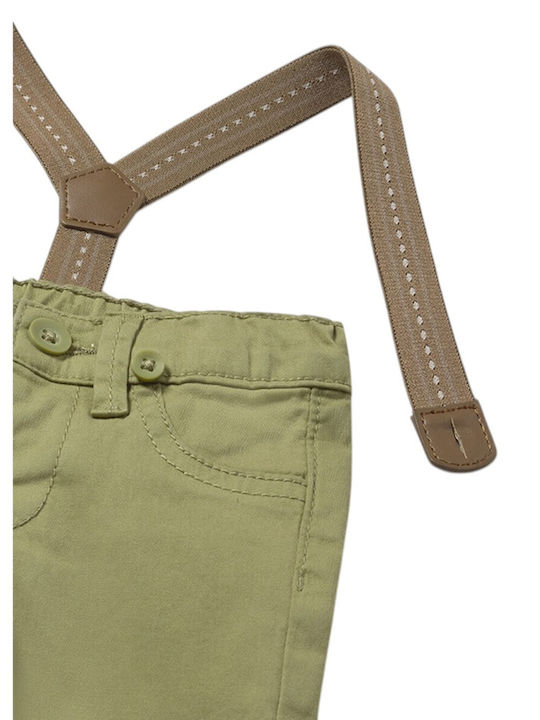 Kinder Schlaghose Stoff Olive Lang
