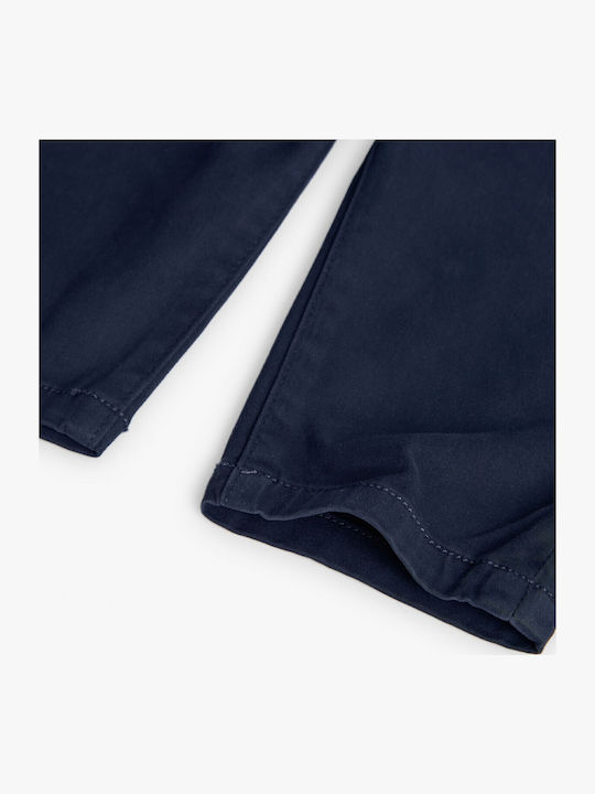 Παιδικό Παντελόνι Chino Μπλε Σκούρο Stretch Satin