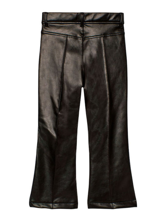 Kids' Leather Pants Black