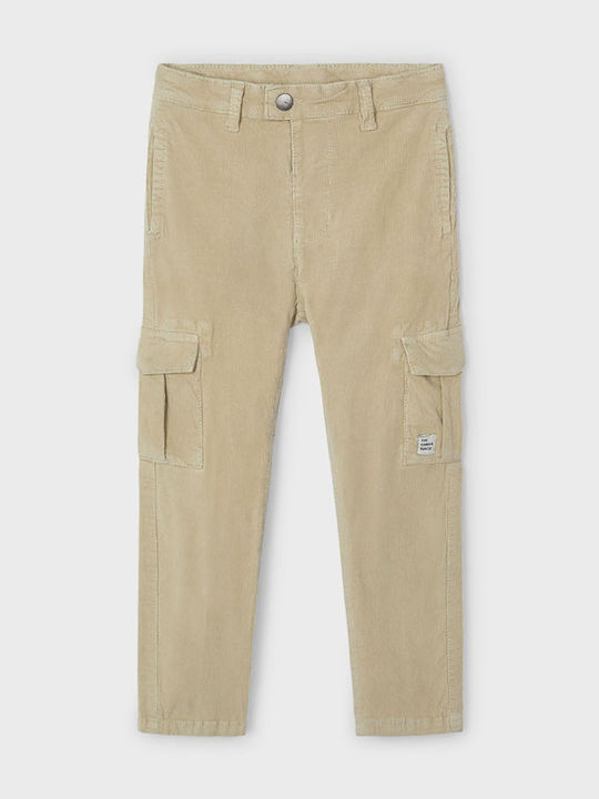 Pantaloni Cargo din Catifea pentru Copii MUSTAARDI