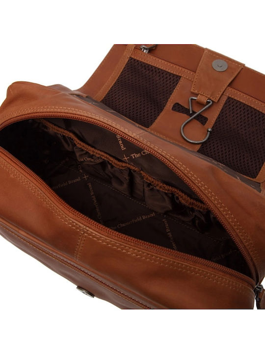 Leather Travel Toiletry Bag Chesterfield Brand C08.050031 Tabac Brown
