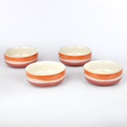 Butlers Serving Bowl Round Ceramic Orange