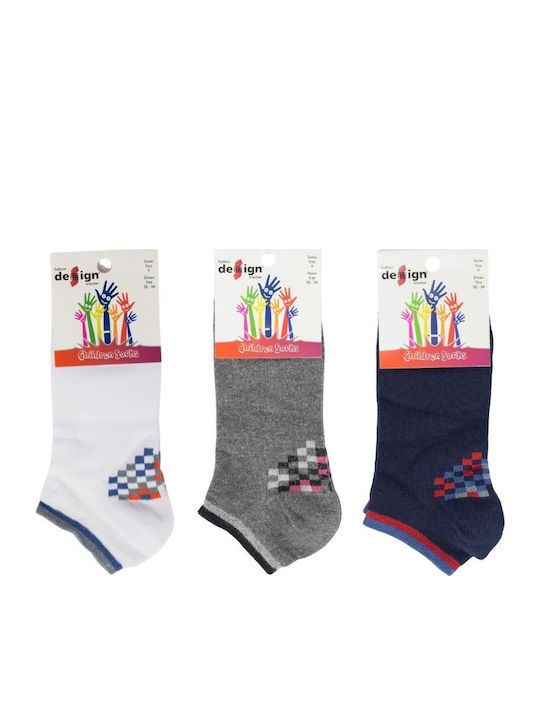 Design Socks Детски къси чорапи Colorful 3 Чифта