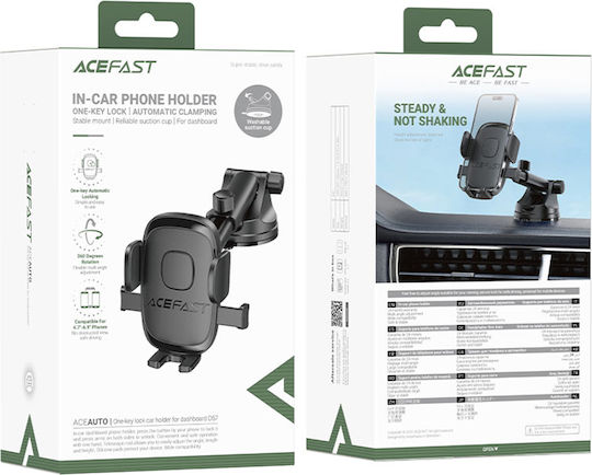 Acefast Car Mobile Mount with Adjustable Hooks Black