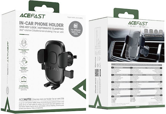 Acefast Car Mobile Mount with Adjustable Hooks Black