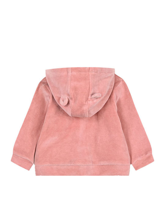 Cardigan pentru copii De bumbac cu Glugă Roz
