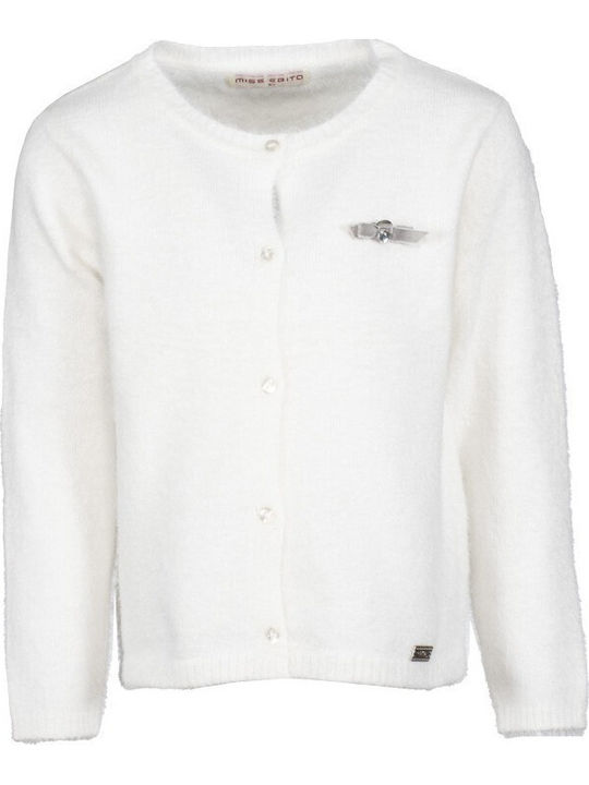 Kids Cardigan Knitted Ecru
