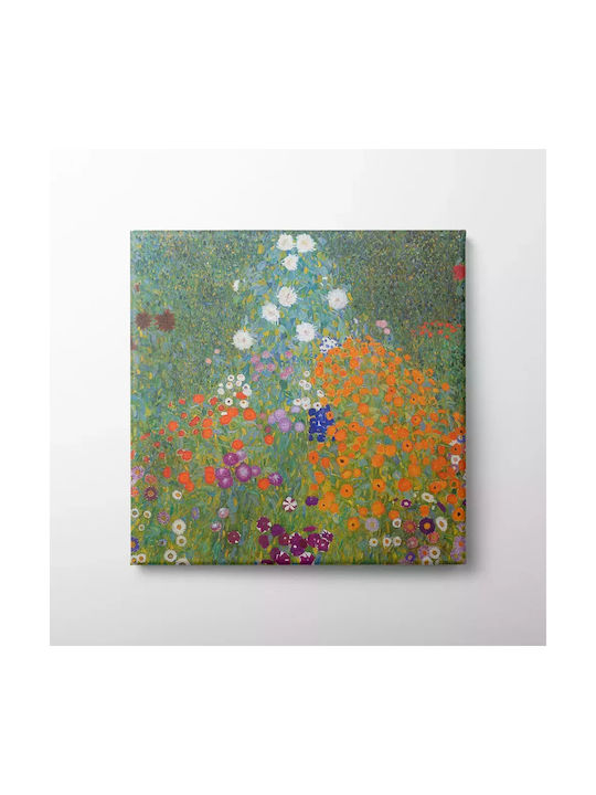 Gustav Klimt Flower Garden Πίνακας σε Καμβά 65x65cm