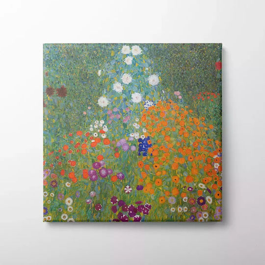 Gustav Klimt Flower Garden Painting on Canvas 65x65cm